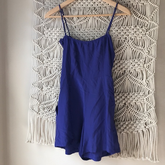 Yumi Kim Purple /blue  Shorts Romper with Front Zip | Size XS - Picture 4 of 5